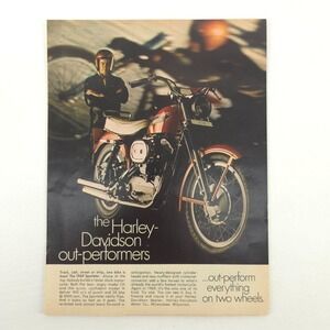 VTG 1970 Harley Davidson Sportster Advertising Print Ad Promo Art Motorcycle